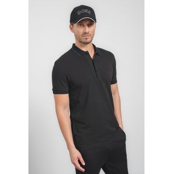 Tricou polo slim fit din material pique Paule4