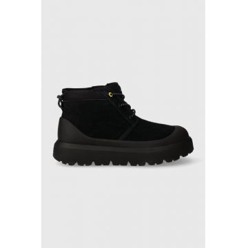 UGG pantofi de piele intoarsa Neumel Weather Hybrid barbati, culoarea negru, 1143991