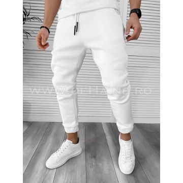 Pantaloni de trening albi conici K181 P19-2.1