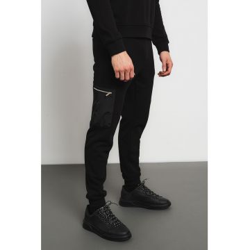 Pantaloni de trening cargo cu talie medie