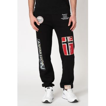 Pantaloni sport cu aplicatii logo Myer