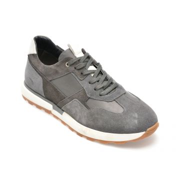 Pantofi AXXELLL gri, TRL5008, din piele intoarsa