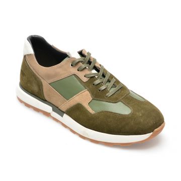 Pantofi AXXELLL kaki, TRL5008, din piele intoarsa