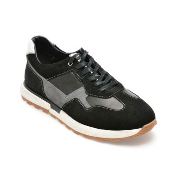Pantofi AXXELLL negri, TRL5008, din piele intoarsa
