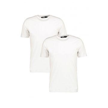 Set de tricouri cu decolteu la baza gatului - 2 piese