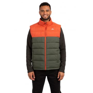 Vesta cu vatelina si aspect matlasat Oskar - Portocaliu/Kaki