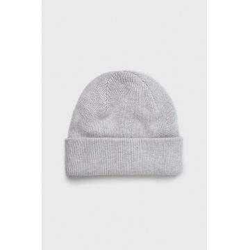 Hollister Co. caciula culoarea gri, din tricot gros