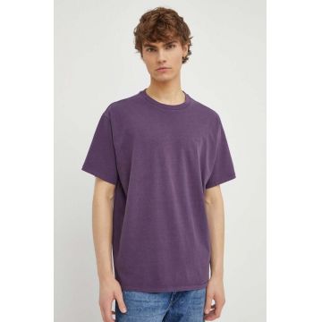 Levi's tricou din bumbac barbati, culoarea violet, neted