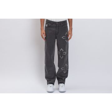 Og Distressed Cross Baggy Five Pocket Denim