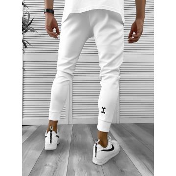 Pantaloni de trening albi silon conici 12379 P20-3.3