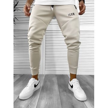 Pantaloni de trening bej  silon   conici 12377 D2-1.2