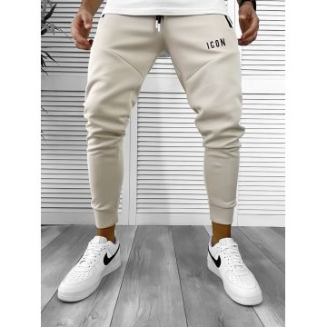 Pantaloni de trening bej silon conici 12377 D3-5.3