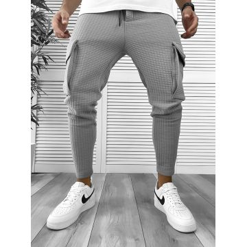 Pantaloni de trening gri  conici 12372 P20-3.2