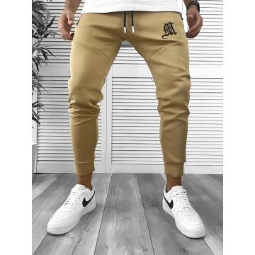 Pantaloni de trening maro   silon   conici 12375 P19-2.3