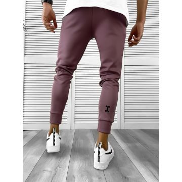 Pantaloni de trening maro  silon  conici 12379 K3