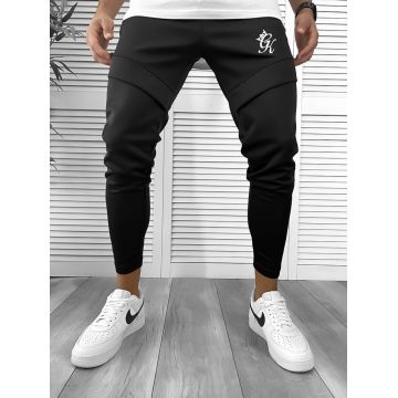 Pantaloni de trening negri   silon   conici 12374 D6-4.3