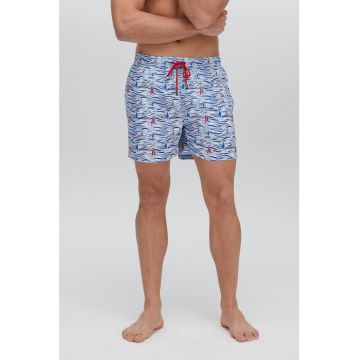 Pantaloni scurti de baie cu imprimeu nautic