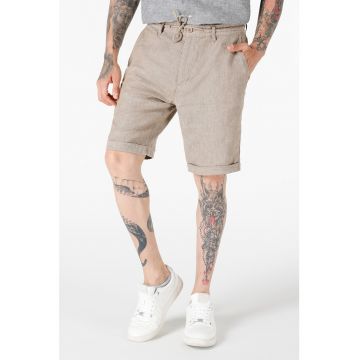 Pantaloni scurti de in cu snur