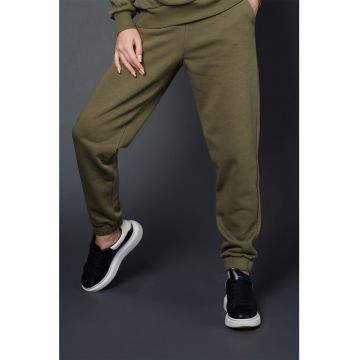Pantaloni uni de trening din amestec de bumbac