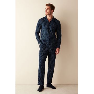 Pijama cu pantaloni lungi si model grafic