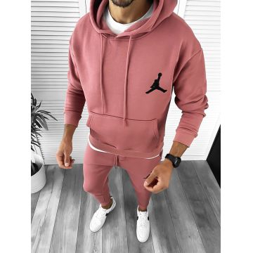 Trening barbati slim fit vatuit Pantaloni + Hanorac roz 12325 75-2*