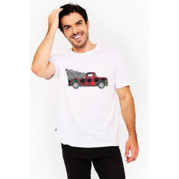 Tricou de bumbac cu imprimeu grafic