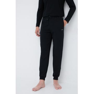 BOSS pantaloni de pijama bărbați, culoarea negru, cu imprimeu 50469538