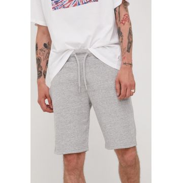 Superdry pantaloni scurti barbati, culoarea gri, melanj