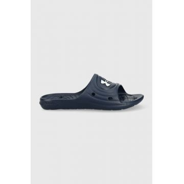 Under Armour papuci Locker Iv Sl 3023758 barbati, culoarea albastru marin