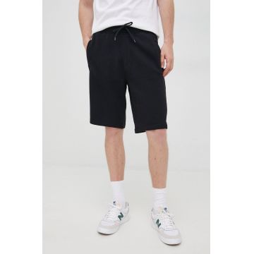 United Colors of Benetton pantaloni scurti din bumbac barbati, culoarea negru