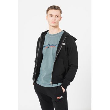 Hanorac cu fermoar si logo S-Ginn