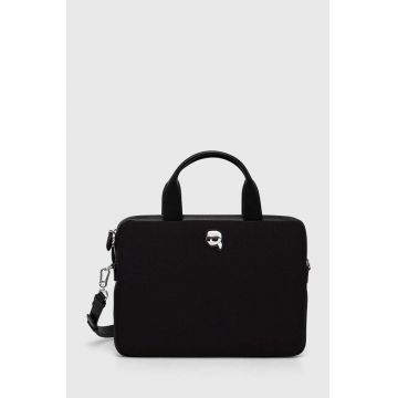 Karl Lagerfeld geanta laptop culoarea negru