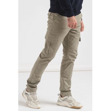 Pantaloni cargo cu talie medie