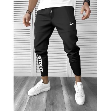Pantaloni de trening conici negri B9870  O3-3.3