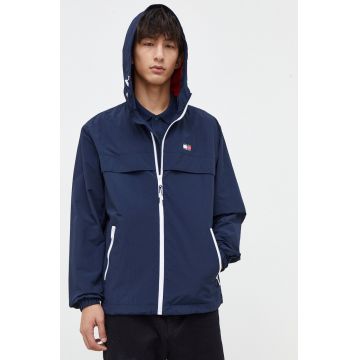 Tommy Jeans geacă bărbați, culoarea bleumarin, de tranziție DM0DM17983