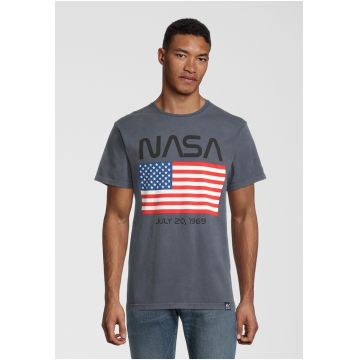 Tricou cu imprimeu NASA Moon Landing Date USA Flag 5503
