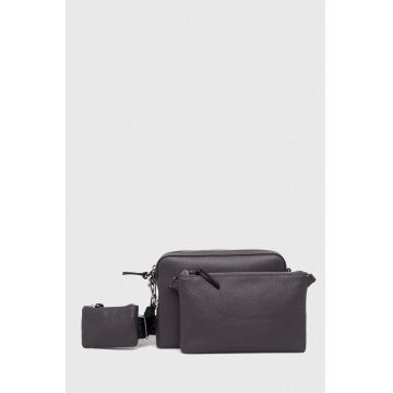 Coccinelle borseta de piele culoarea negru