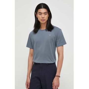 G-Star Raw tricou din bumbac barbati, culoarea alb, neted