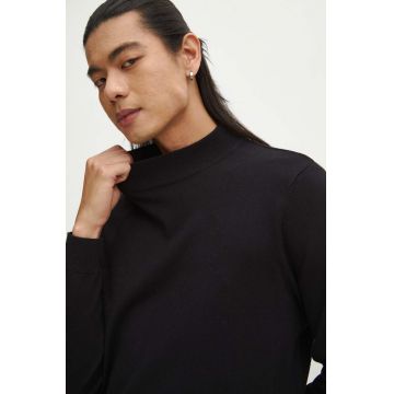 Medicine pulover barbati, culoarea negru, light, cu turtleneck