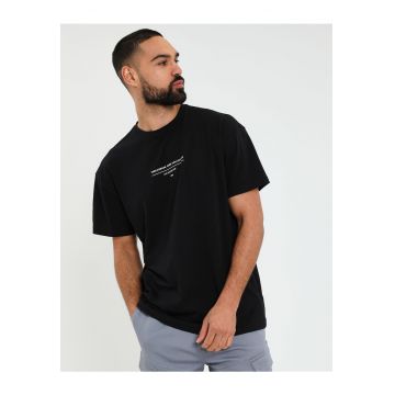 Tricou supradimensionat cu imprimeu logo pe partea din spate