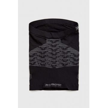 X-Bionic fular impletit Neckwarmer 4.0 culoarea negru, cu imprimeu