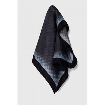 BOSS batistă de buzunar de mătase culoarea negru