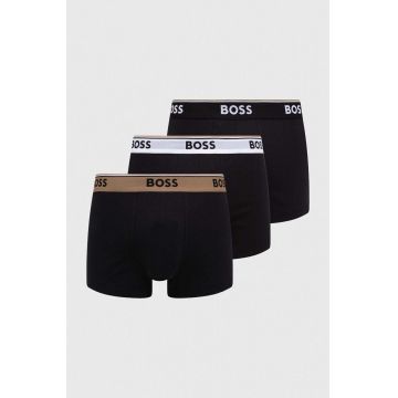 BOSS boxeri 3-pack bărbați, culoarea negru 50508985