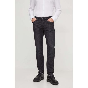 BOSS jeansi Delaware barbati, culoarea negru