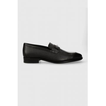 BOSS mocasini de piele Colby barbati, culoarea negru, 50511615