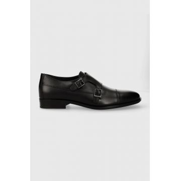 BOSS pantofi de piele Colby barbati, culoarea negru, 50511906