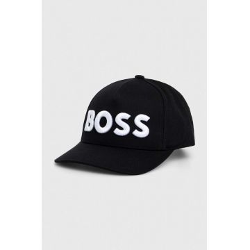 BOSS șapcă culoarea negru, cu imprimeu 50502178