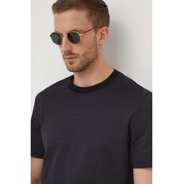 BOSS tricou din bumbac bărbați, culoarea negru, uni 50506175