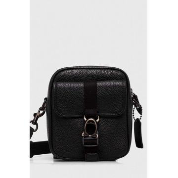 Coach borseta de piele barbati, culoarea negru