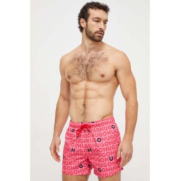 HUGO pantaloni scurti de baie culoarea roz